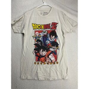 Animecore Mens Dragon Ball Z Graphic T-Shirt M Cream
